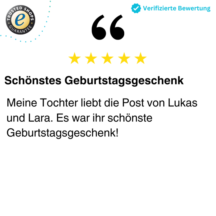 Bewertung schönstes Geburtstagsgeschenk