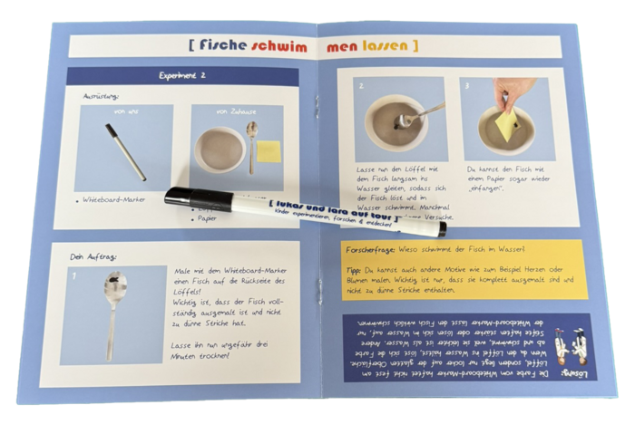 Experimentierkarte Fische schwimmen lassen
