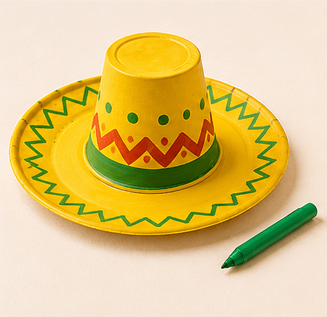 Muster werden auf Sombrero gemalt