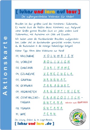 Lulatour Brasilien Aktionskarte