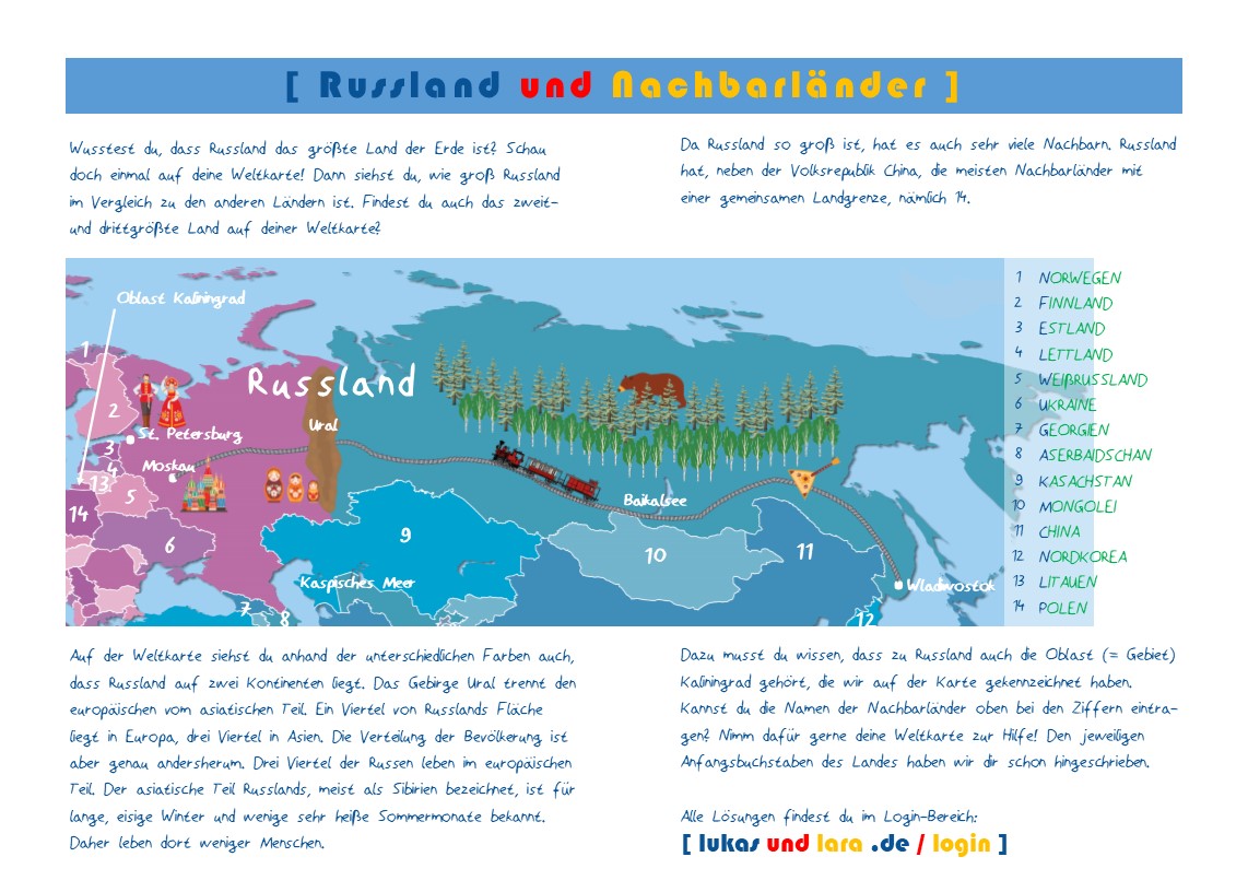 Lulatour Russland Aktionskarte
