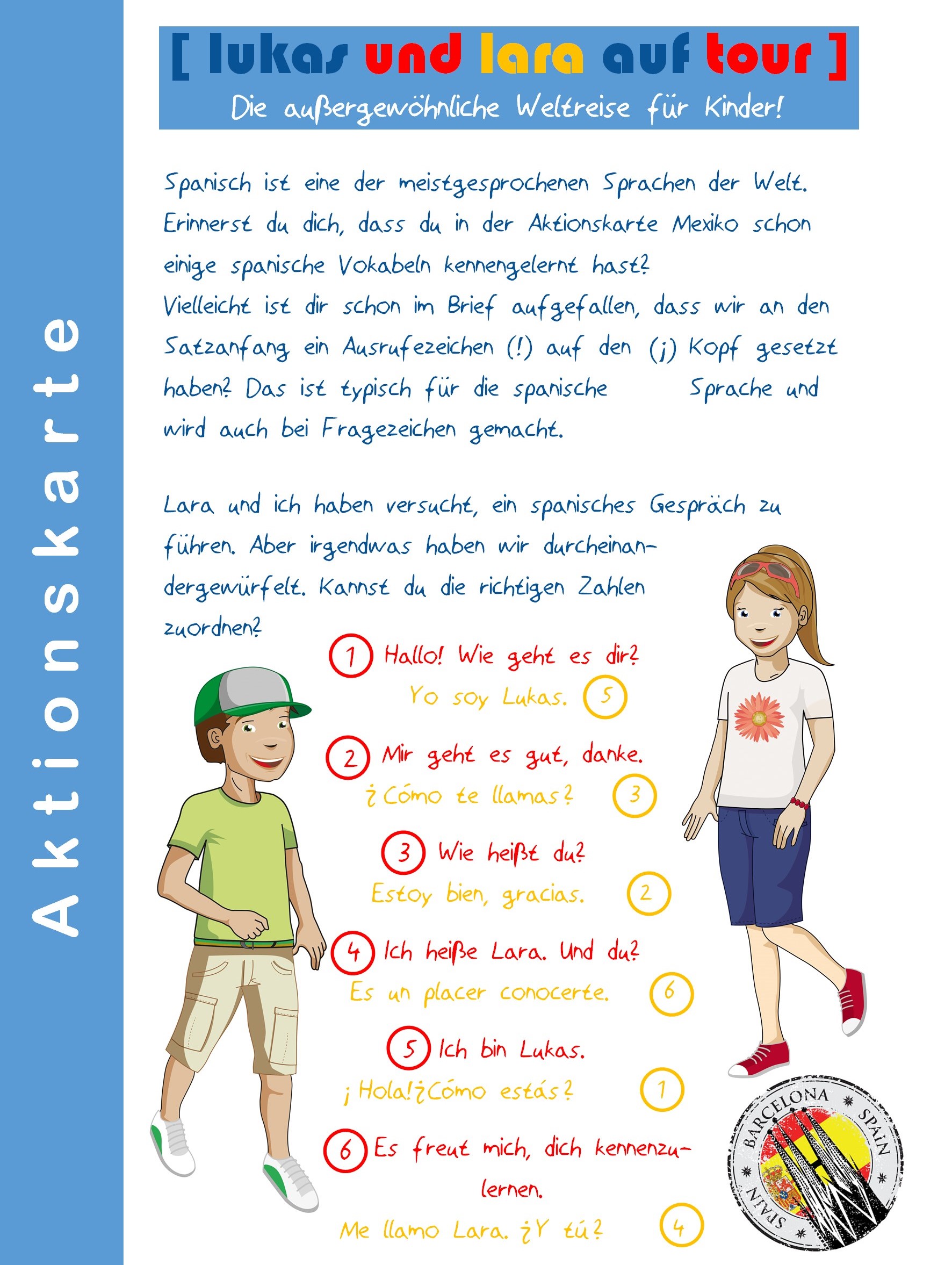 Lulatour Spanien Aktionskarte
